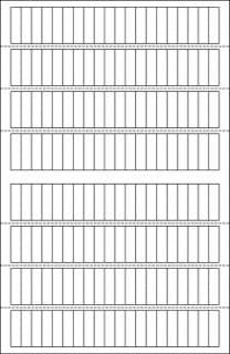 1 3/4x 1/2 VP on 17 Sheet Labels - Rectangle - SL9105HP (HORIZONTAL PERF)